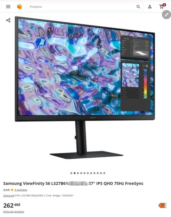 Monitor Samsung 27 QHD 2K