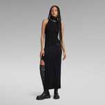 Sukienka dzianinowa maxi z golfem G-Star RAW S