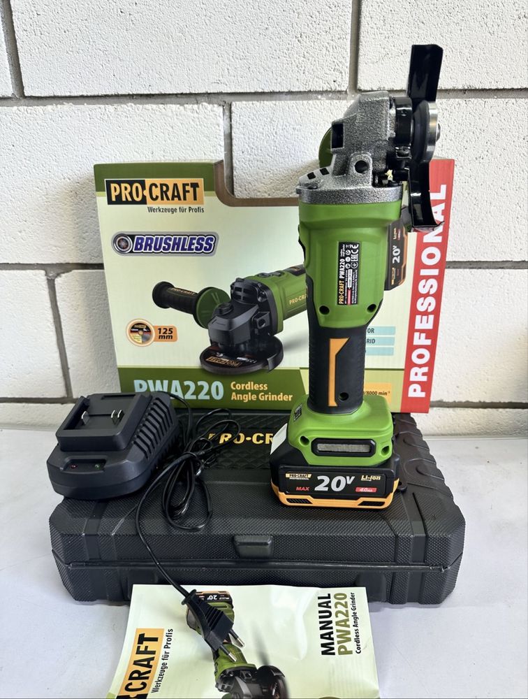 Акумуляторна болгарка Procraft PWA220