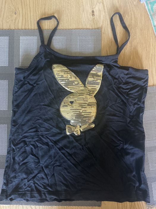 Koszulka na ramiączkach damska z królikiem Playboy XL