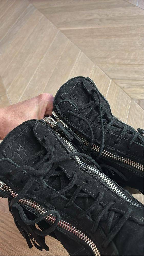 GIUSEPPE ZANOTTI Lorenz Fringe Wedge Sneakersy High Top