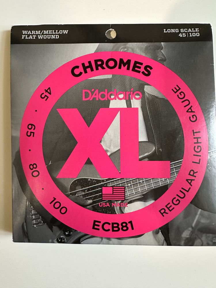 D'Addario ECB81 Chromes 45-100 long scale struny do gitary basowej