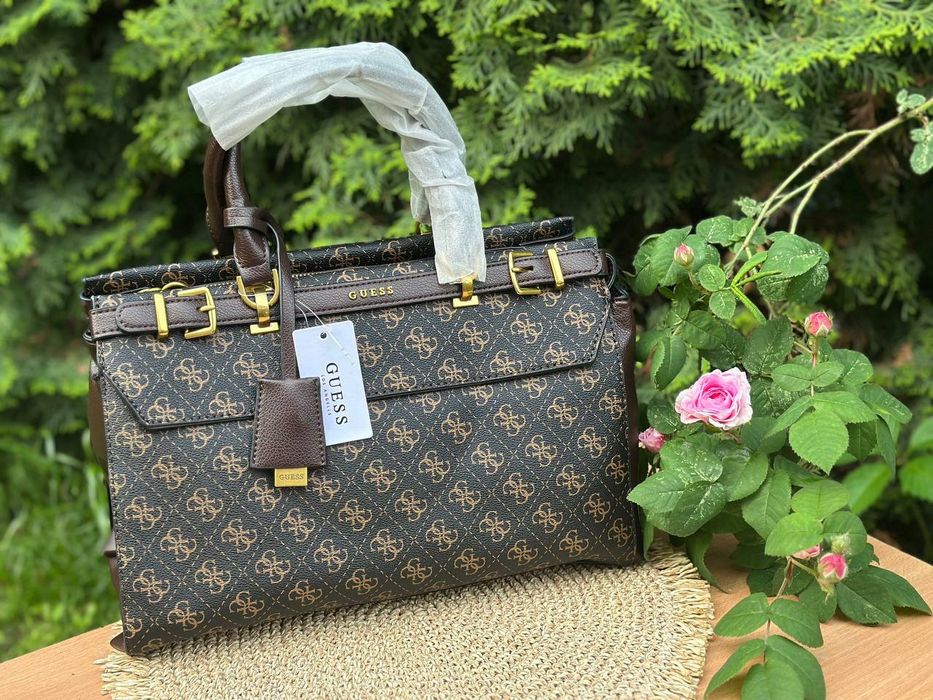 Сумка жіноча Guess, шкіряна велика сумка Гесс