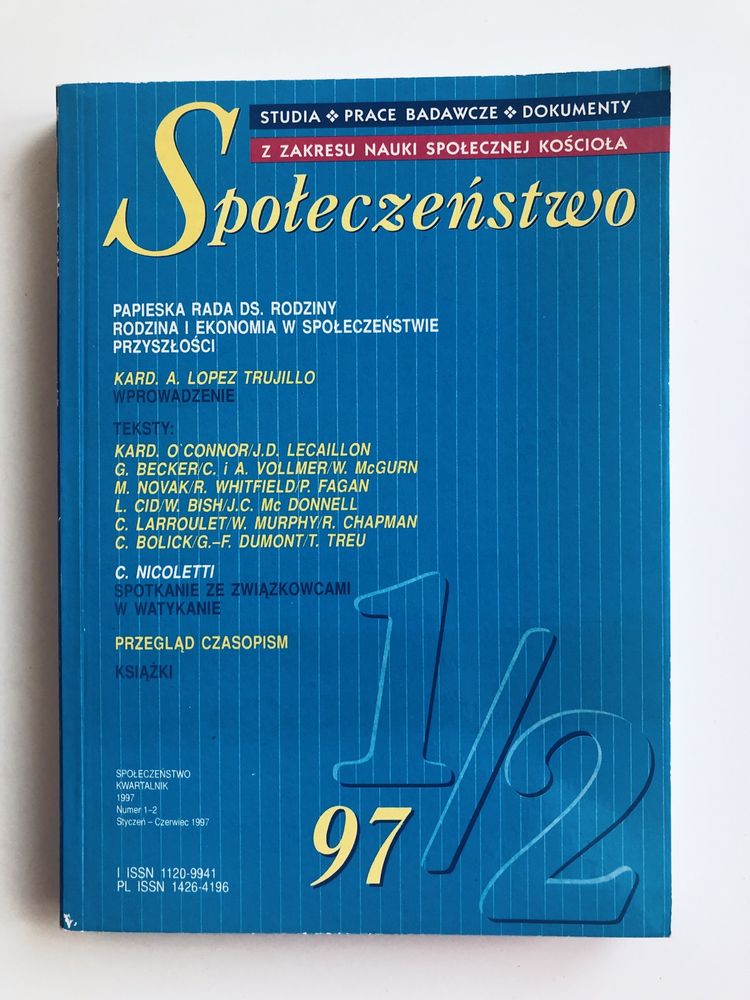 Kwartalnik Społeczeństwo Nr 1-2/1997