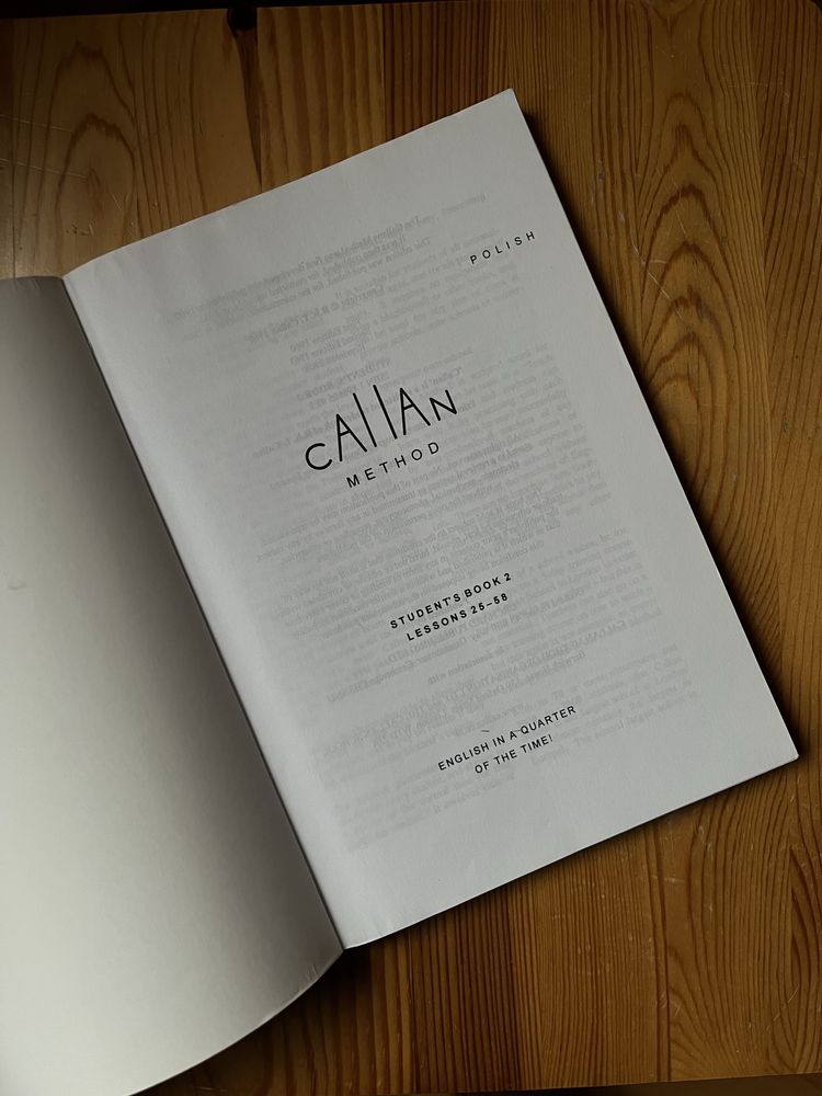Książka do angielskiego Callan Method Student’s Book 2