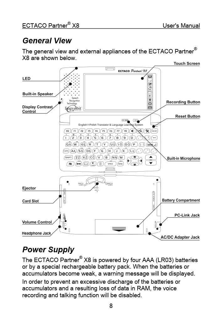 Słownik interaktywny Ectaco Partner X8