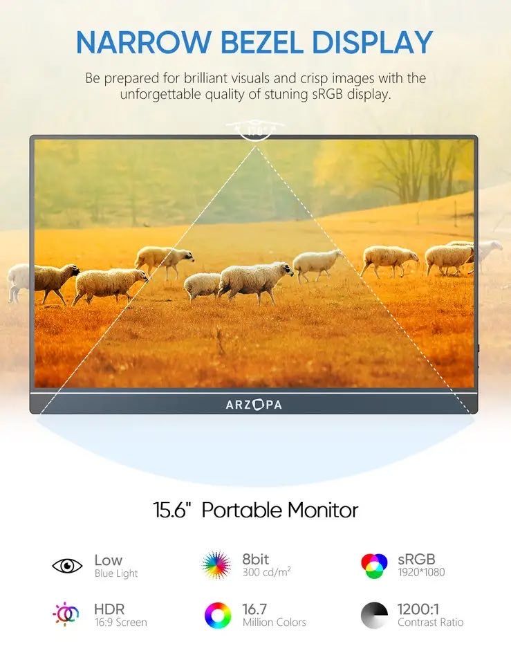 Монітор Arzopa 15.6" Full HD 1080p