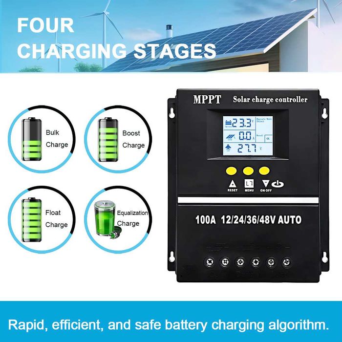Controlador solar mppt USB 12,v 24v 36v 48v