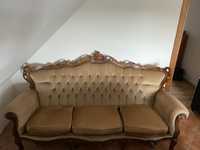 Kanapa sofa w stylu ludwik + fotel krzesło