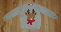 Sweter świąteczna Renifer H&M rozmiar 104