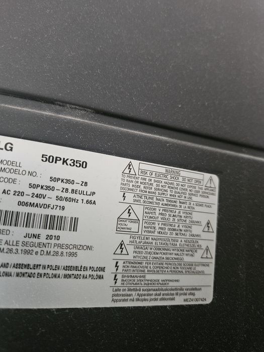 Telewizor plazma LG 50cali