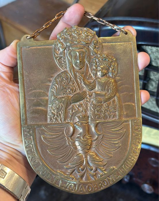 Ryngraf religiny patriotyczny matka boska częstochowska orzełek