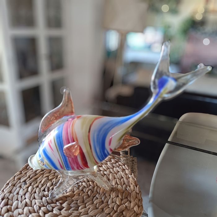 Estatueta peixe em vidro Murano