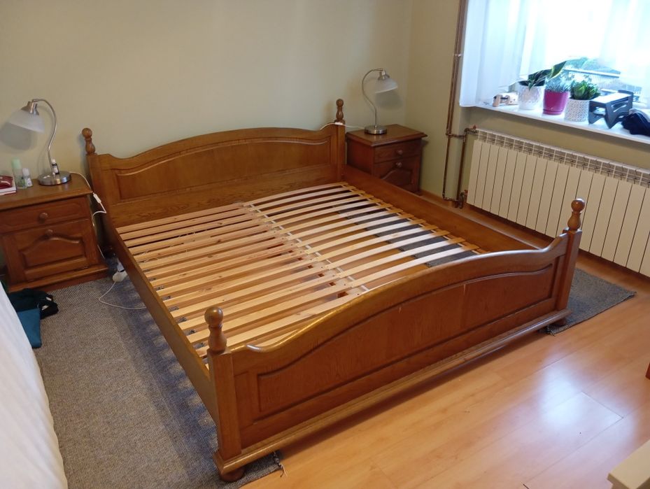 Sprzedam dębowe łóżko 180x200