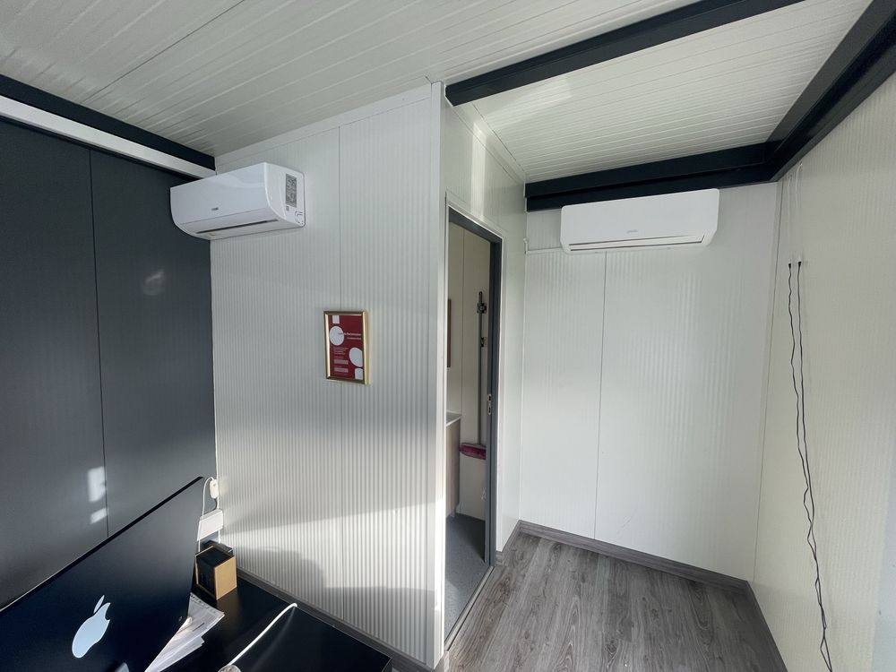 Contentor Escritório 6x3m c/ WC, AC e Videovigilância