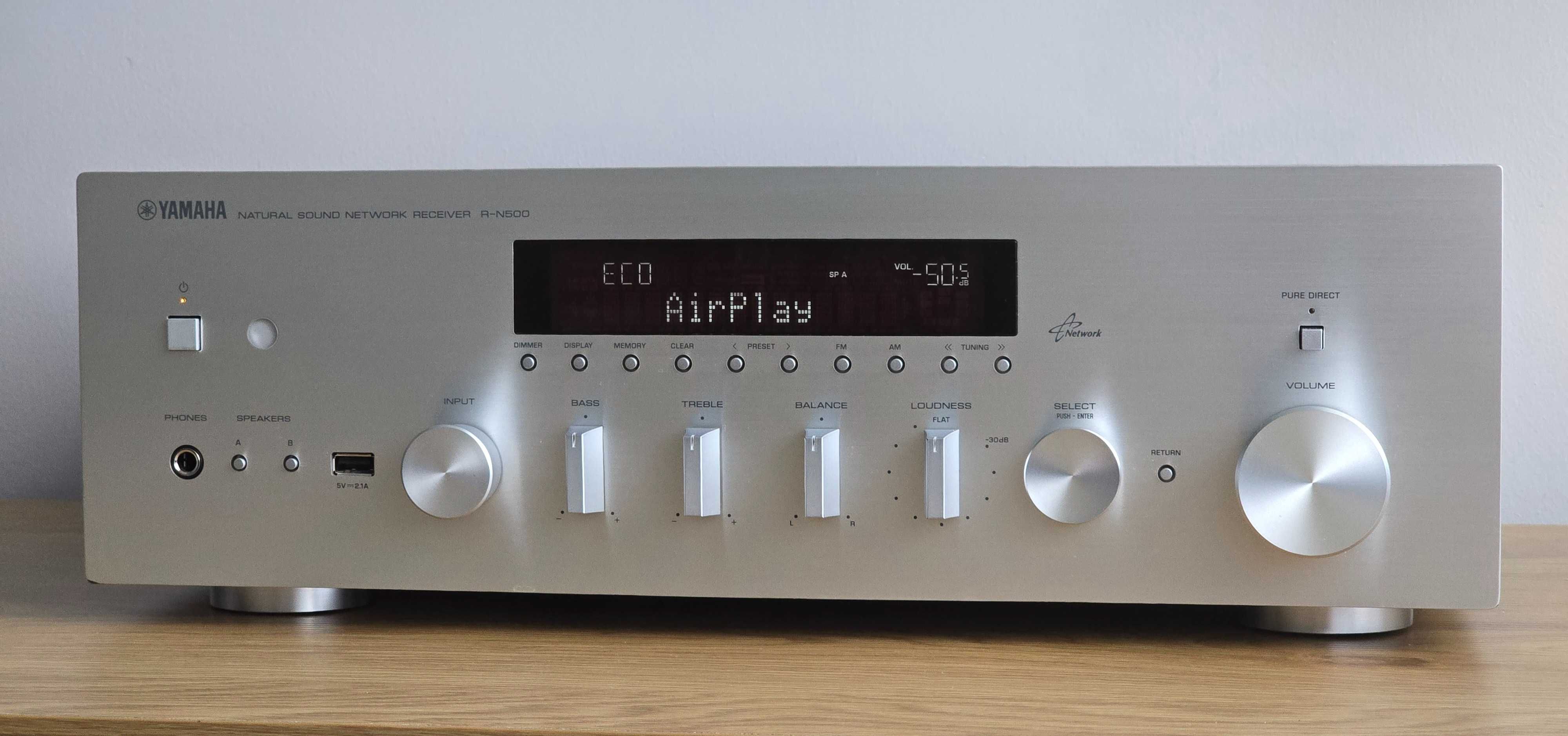 Yamaha R-N500 Amplituner sieciowy Airplay Spotify USB FLAC Stereo LAN