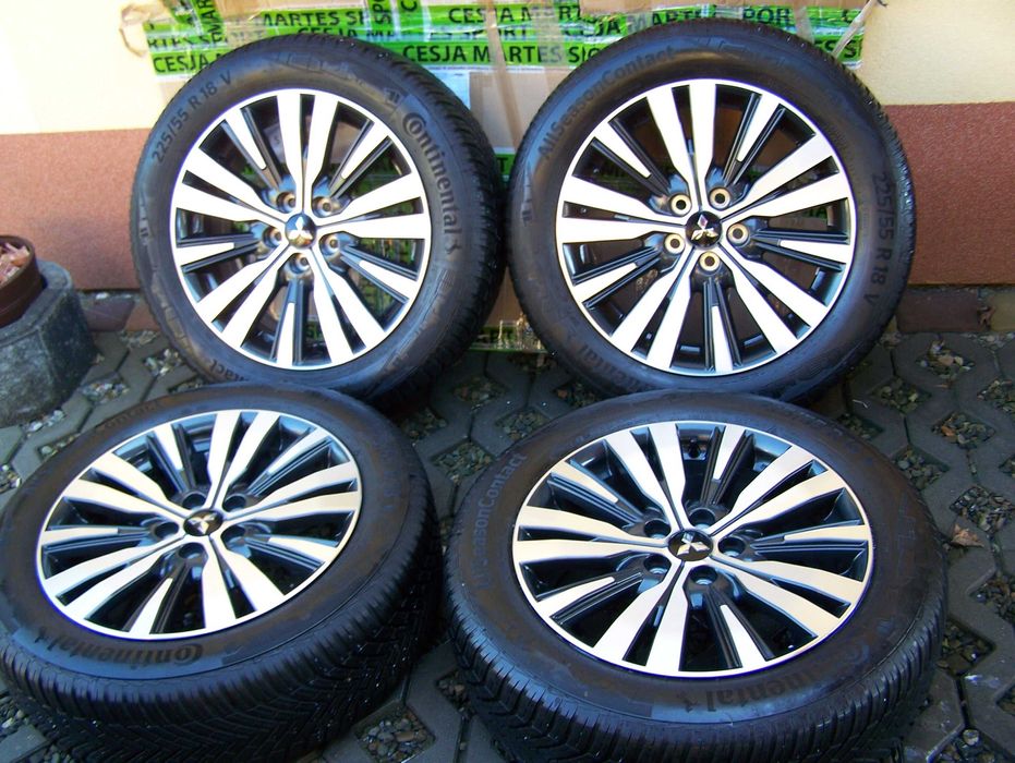 Perfekcyjne  Koła 18" Całoroczne TPMS  Mitsubishi Outlander 2,3 , ASX,