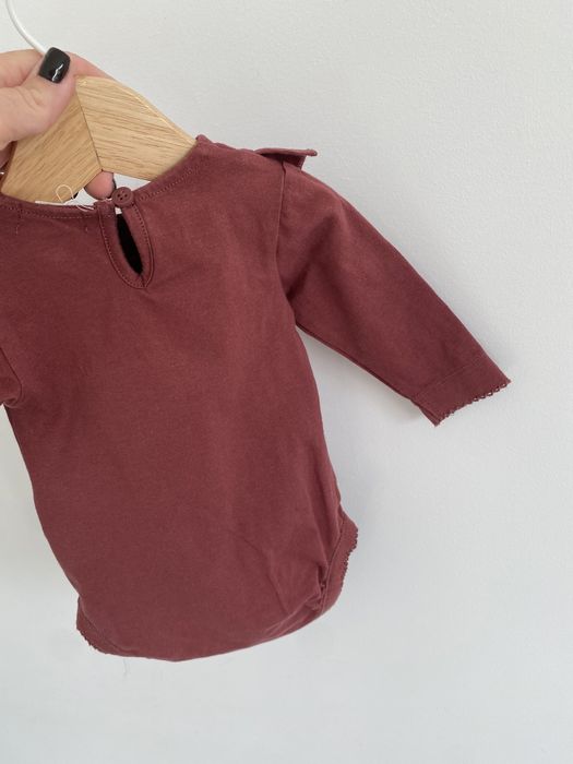 Body newbie bordowe 56 falbanka