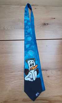 Krawat kaczka ręcznie malowany jedwab