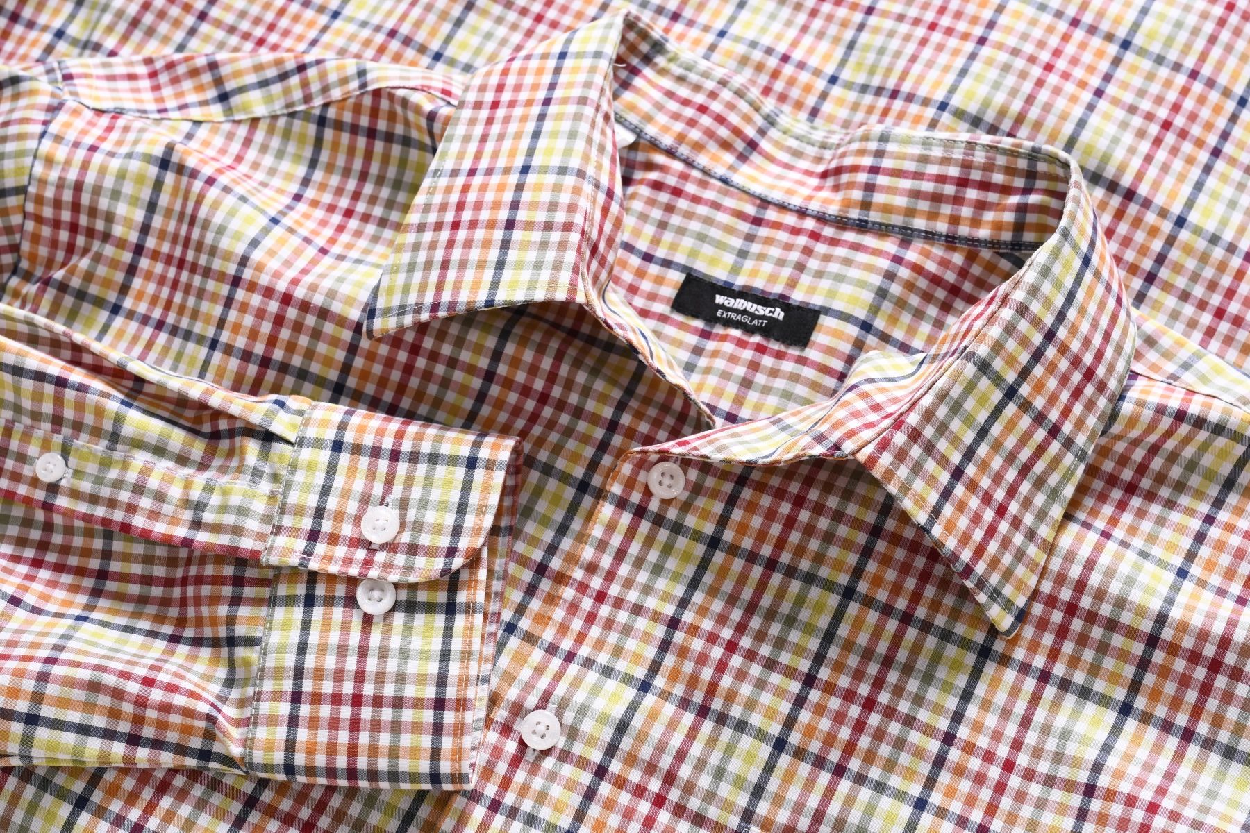 WALBUSCH COMFORT FIT koszula męska w kratkę bawełna non iron XL 43 44
