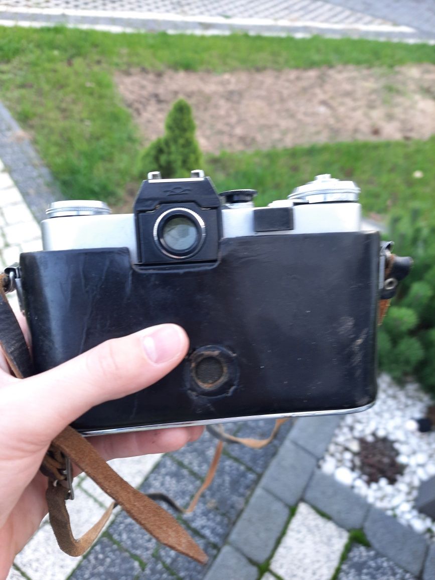 Stary aparat fotograficzny Zenit-B obiektyw PRL vintage antyk
