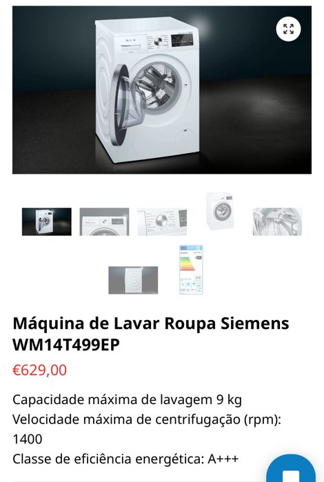 Maquina roupa Siemens