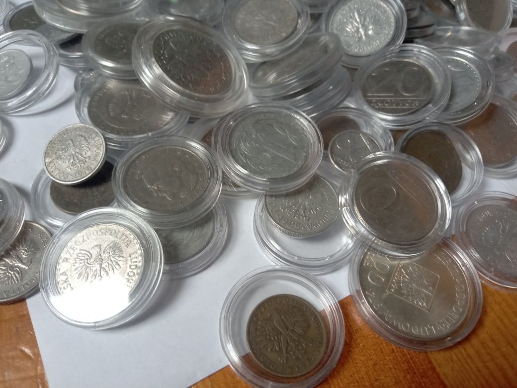 Zestaw  starych monet , moneta prl ponad 100 sztuki