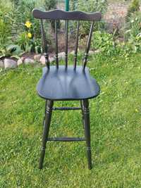Hoker drewniany vintage krzesło drewniane wysokie