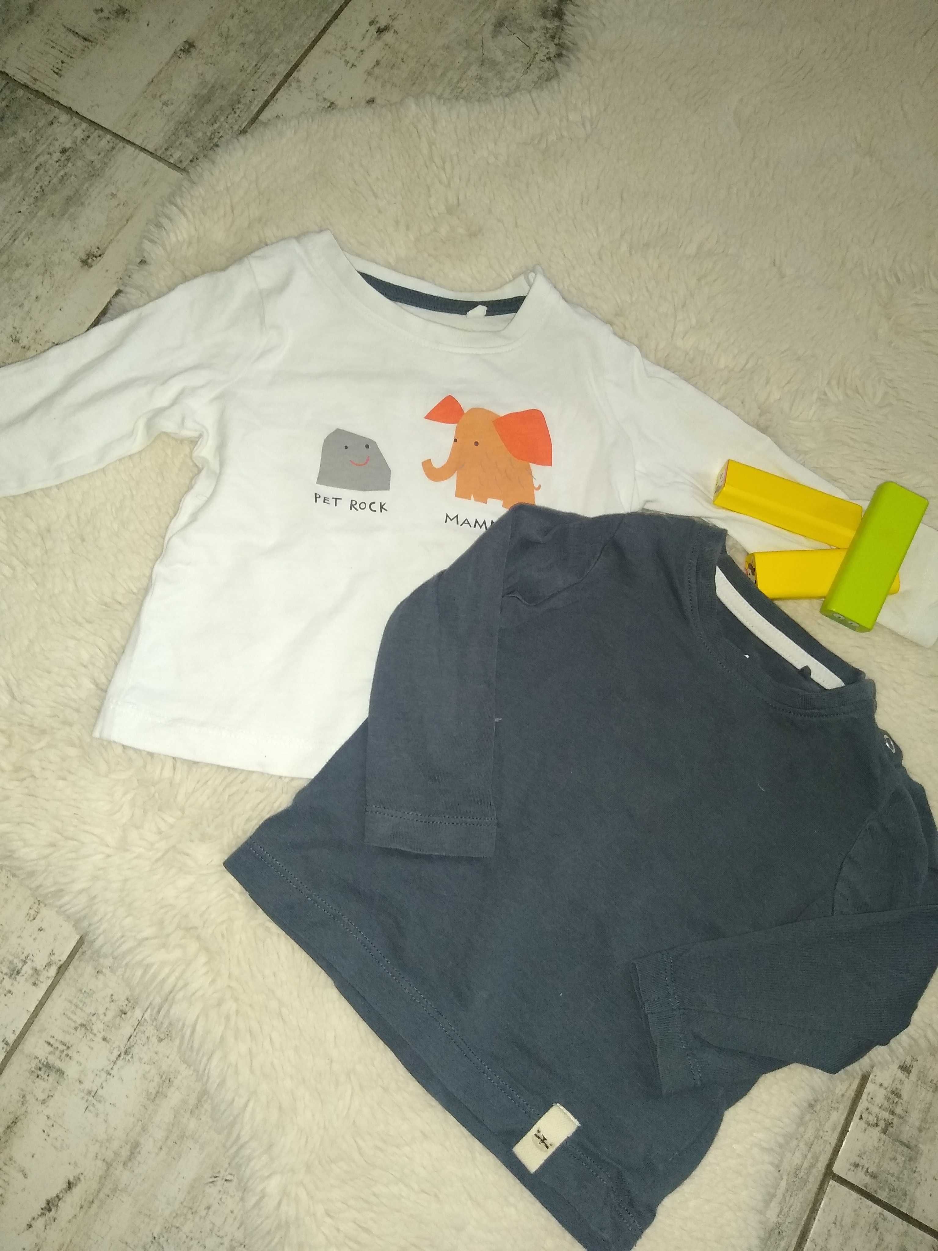 Zestaw komplet 2 koszulki koszulka bluzka Kuniboo 62/68 chłopczyk