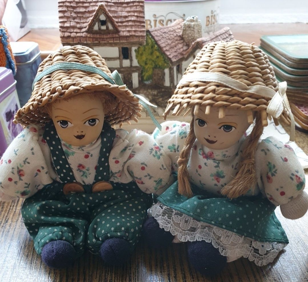 Dwie piękne figurki, lalki porcelanowe,niemieckie