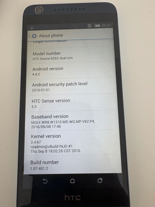 HTC Desire 626 (OPM1100, D626PH)