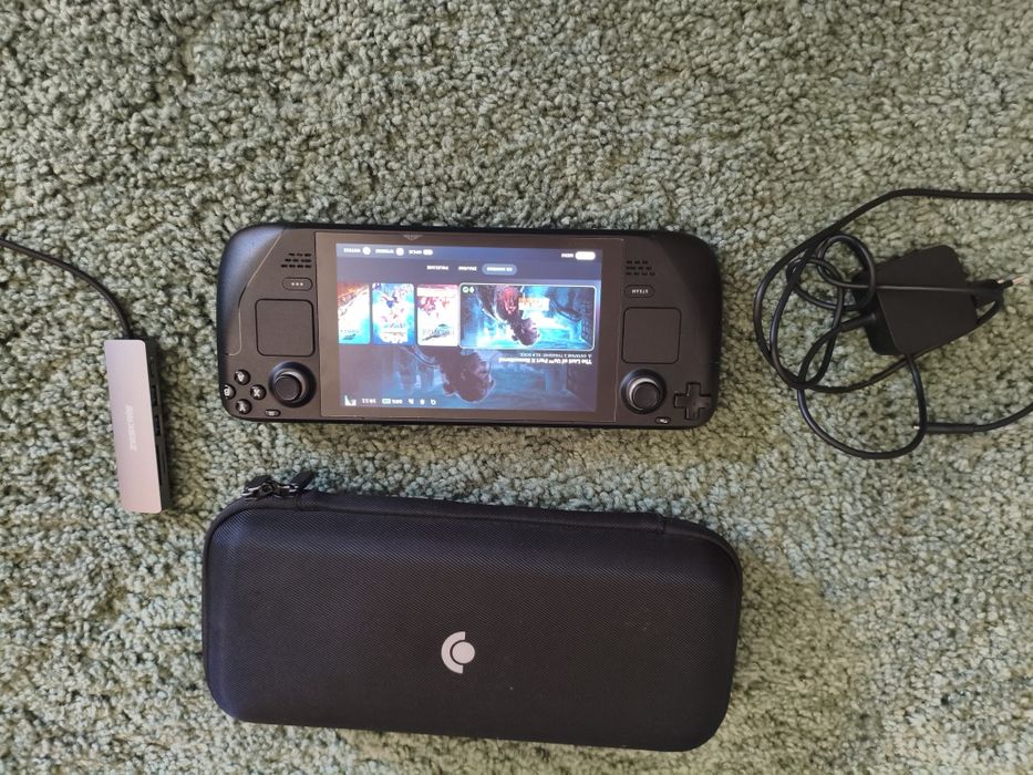 Steam deck LCD 256 + karta pamięci 512 GB + hub/dock