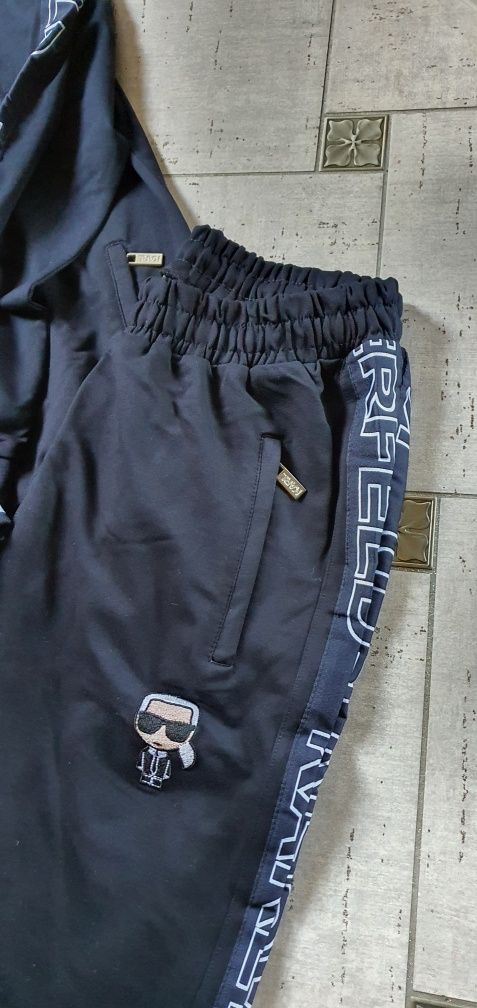 Ludzik karl dres męski ciemny granat logo zip premium S