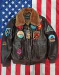 Kurtka pilotka Top Gun 1986 skóra naturalna L Tom Cruise bomberka USN