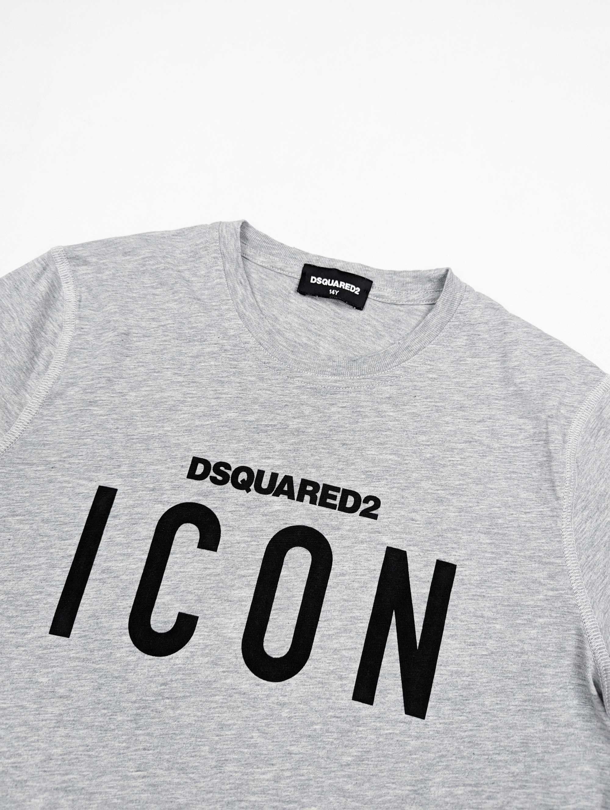 Dsquared2 szara koszulka t-shirt S logo