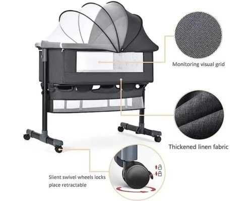 Дитяча люлька, Ліжечко для немовлят, Ліжечко-колиска,Приставне ліжечко