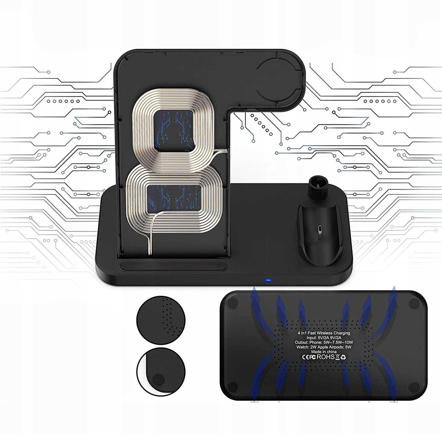 Kewig X-01 ładowarka indukcyjna 4w1 iPhone Airpods Apple Watch Apple