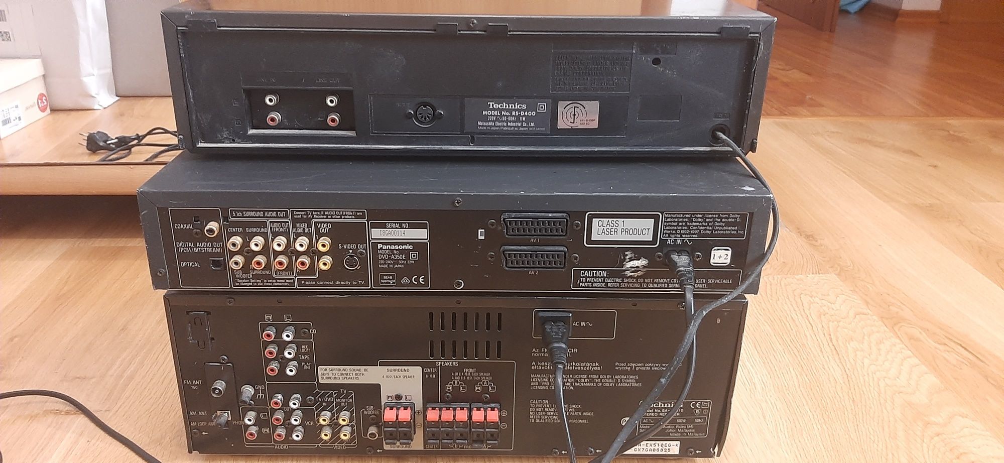 Technics SA-EX510,RS-D400 Panasonic DVD-A350E  Uszkodzone