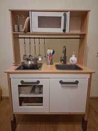 Kuchnia drewniana dla dzieci IKEA z całym wyposażeniem