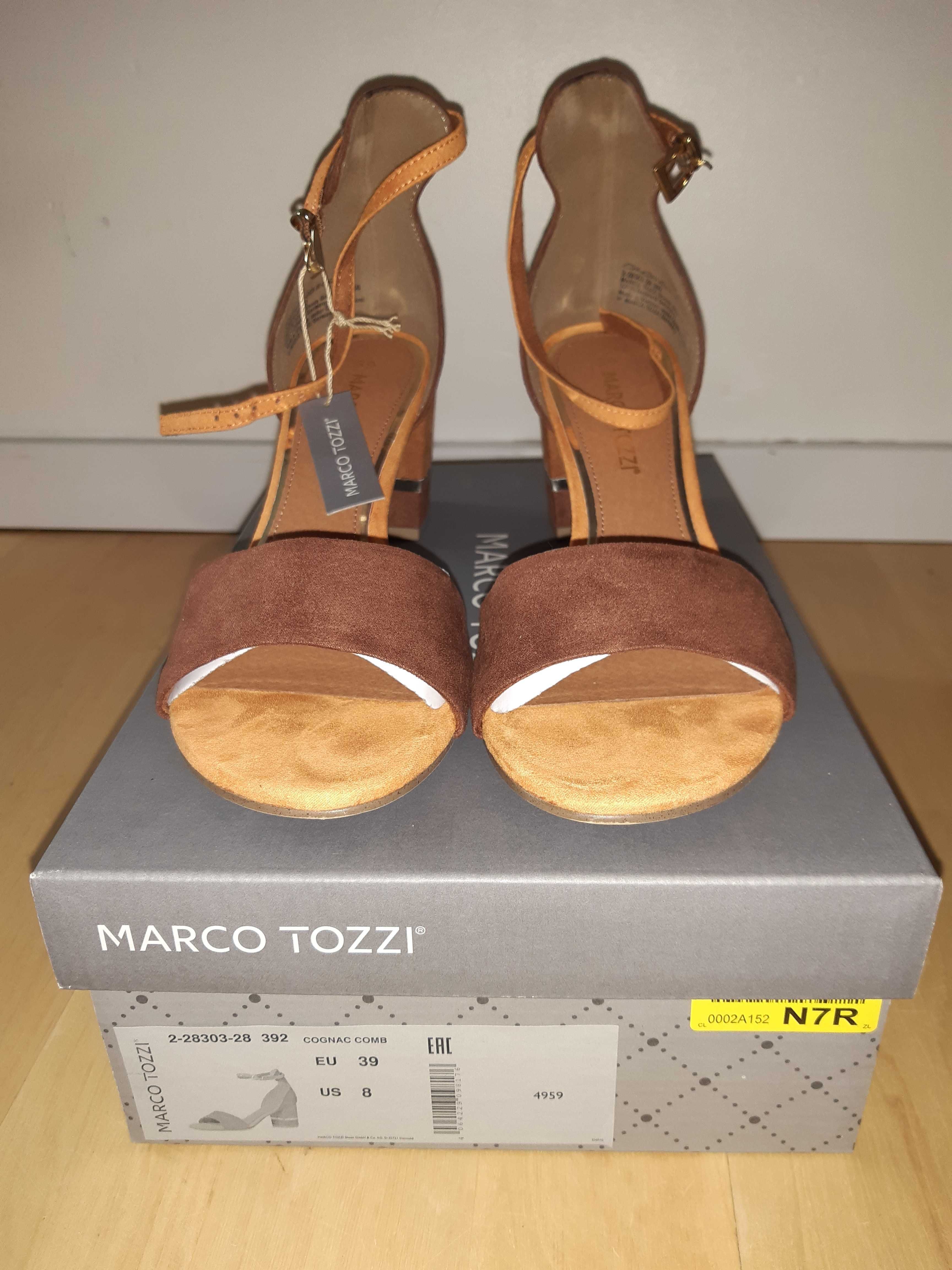 sandały skórzane Marco Tozzi