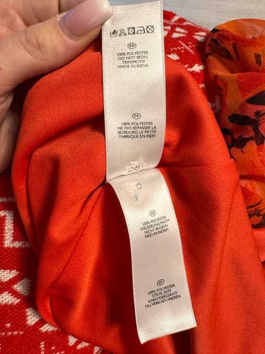 Pomarańczowa sukienka - bluzka trzy czwarte rękawy-Savoir rozm. XL-4XL