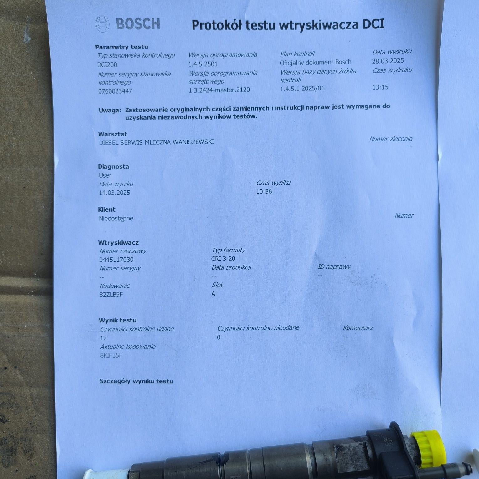 Wtryskiwacz wtrysk  BMW F10 f11 f15  f06 f12 f13 3.0d n57 313 km