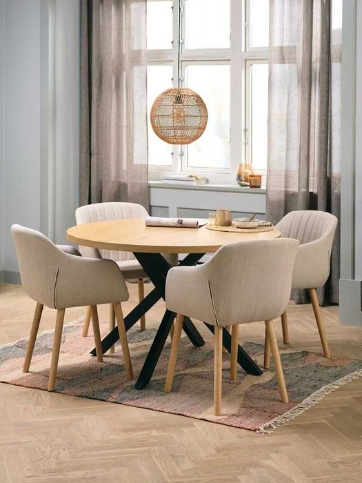 Krzesło fotel z podłokietnikami hoker taboret stołek Adslev Jysk 2szt