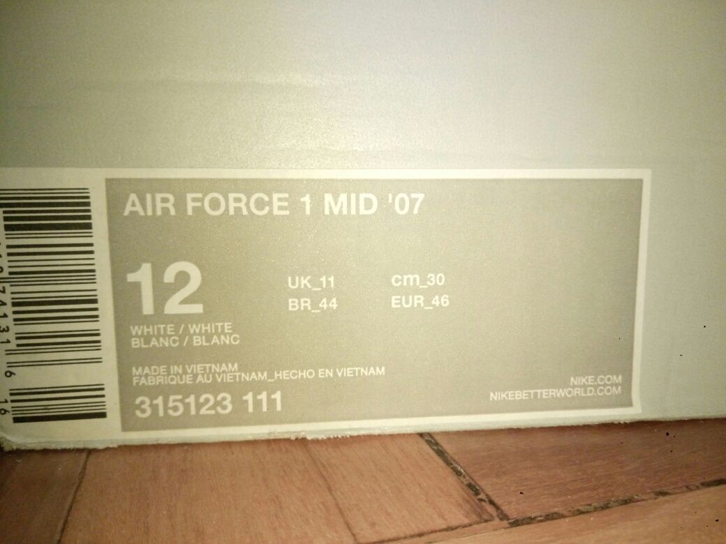 Nike Air Force 1 Mid  46 eu 12 usa кросівки, кроси