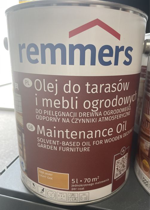 Olej do tarasów i mebli ogrodowych 5l. Remmers Pflege-Ol