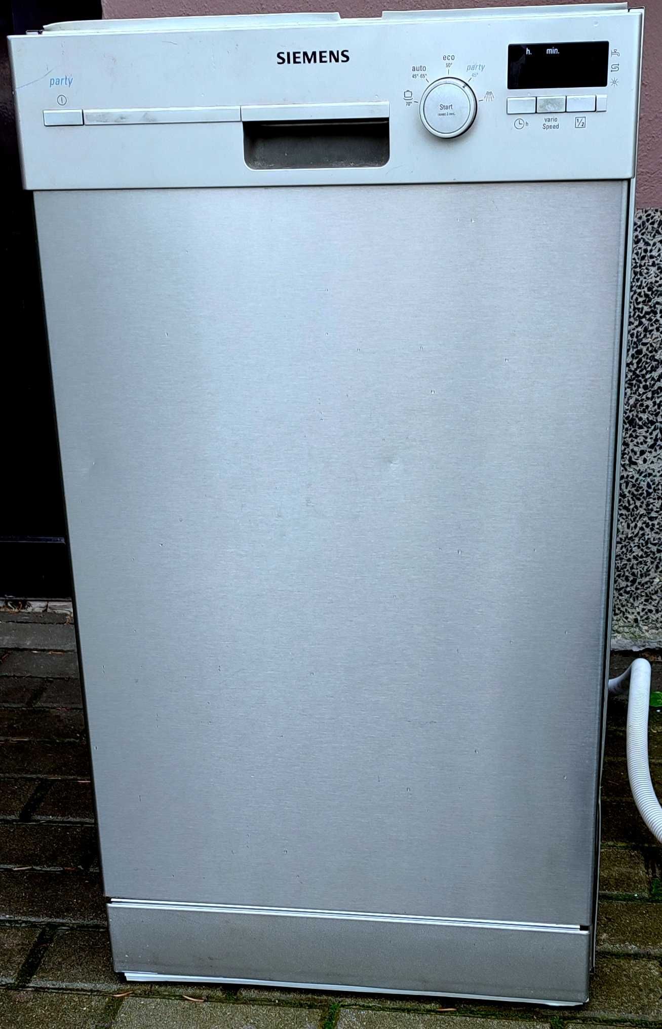 Zmywarka wolnostojąca srebrna Siemens SR25E830EU/23 45 cm.