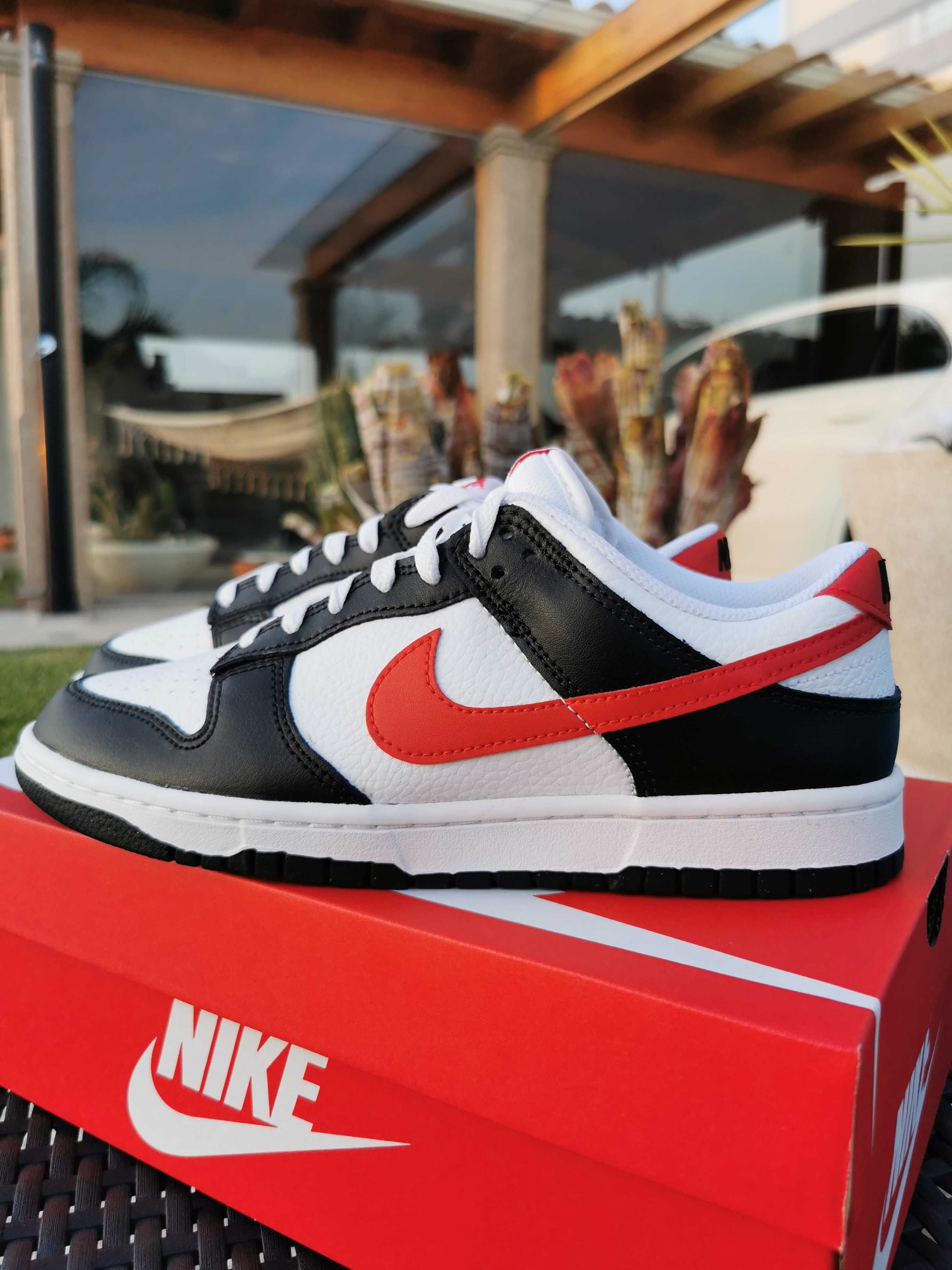 Nike Dunk Low Retro Red Swoosh Panda 41