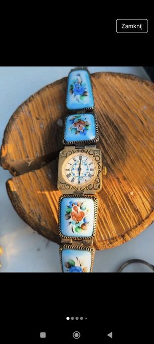 Zegarek Czajka porcelana . Vintage