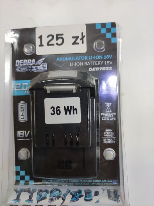 Akumulator Dedra ded7032 18v 36wh, nowa