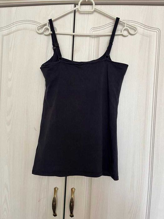 Koszulka granatowa na ramiączkach do karmienia HM Mama 34 XS